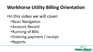 Utility Billing Orientation